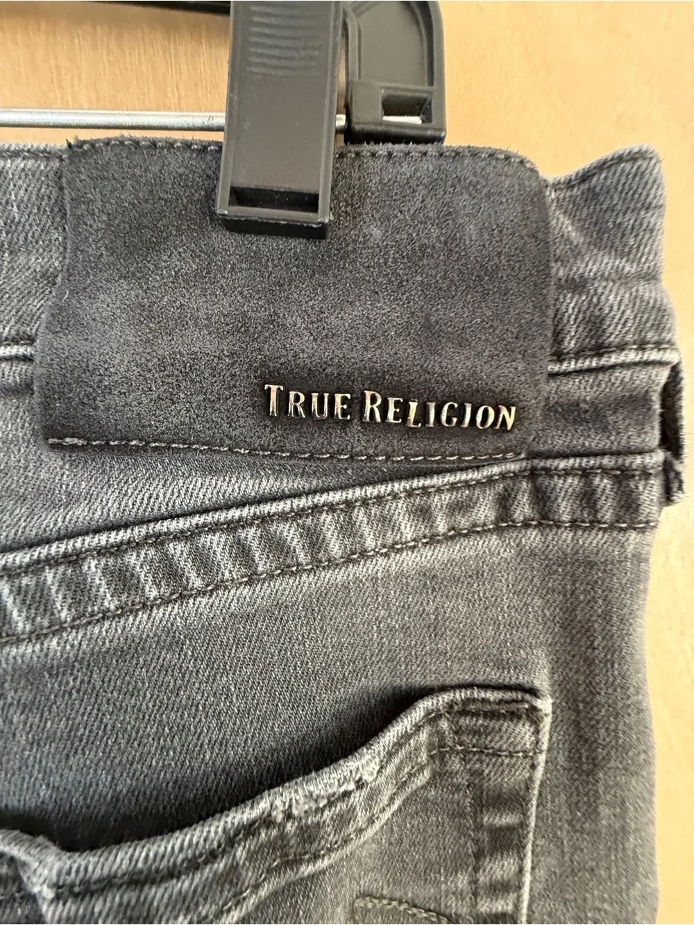 True Religion Geno Relaxed Slim Distressed Jeans Black - Size 32